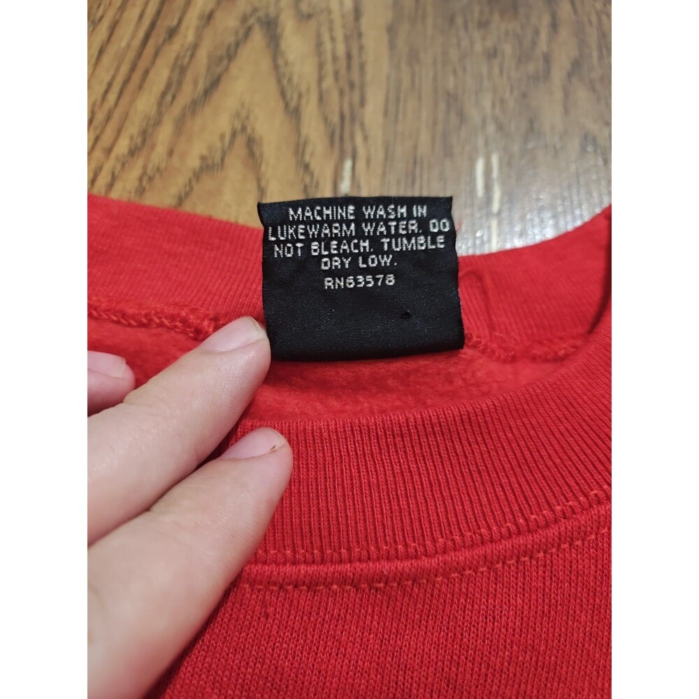 VTG 90s Christmas Red Sweater Adult 4XL Crewneck Celebrate Jesus Xmas Holiday - Picture 3 of 8
